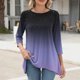 thumbnail image 1 of mfyjkho Tops Para Mujer, Camiseta Estampada De Moda Para Mujer, Blusa Informal De Manga 3/4 Y Cuello Redondo Tops Y Blusas Para Mujer M, 1 of 6