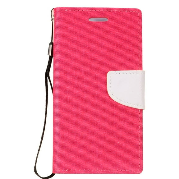GSA Denim Flip Wallet Case for Samsung Galaxy S10e (5.8") Pink/White