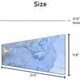 thumbnail image 3 of Desk Pad Protector,Mouse Pad with Non-Slip Rubber Base,Textured & Waterproof Mousepad with Stitched Edges,Large Desk mats for Computers,Laptop,Gaming,Office & Home,31.5 x 11.8 in,Blue Gold Marble, 3 of 7