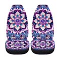 thumbnail image 4 of Binienty Boho Mandala Flower Auto Seat Cover Set of 2 Breathable Soft Car Seat Covers Protectors Auto Accessories Carseat for Front Seats Cushion Pad Mat Fit for Most Truck, Van, and SUV, 4 of 8