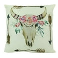 thumbnail image 3 of Boho Skull and Arrows | Pillow Cover | Inspirational | Good Vibes Only | Go For It | Gift for Her | Famous Quotes | Motivational Quotes, 3 of 5