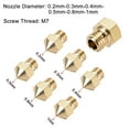 thumbnail image 3 of 3D Printer Nozzle Fit for MK10 Extruder Head, for 1.75mm Filament Brass,0.2mm - 1mm Total 12pcs, 3 of 6
