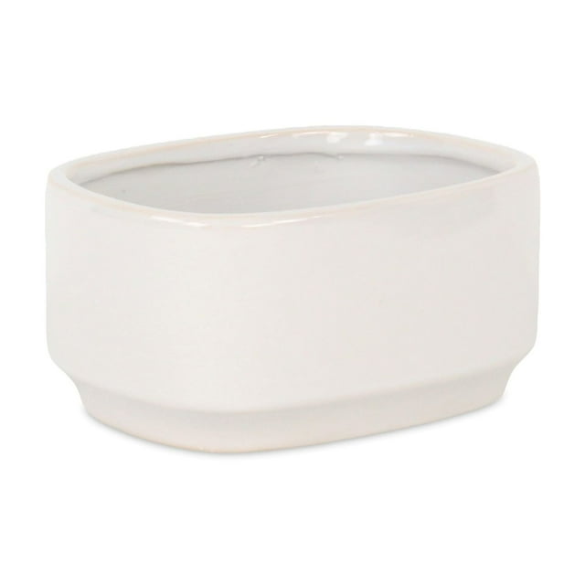 Maceta de cerámica rectangular curvada Elegora, grande, de Cheung