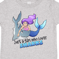 thumbnail image 4 of Inktastic Just a Girl Who Loves Sharks Mermaid Girls Toddler T-Shirt, 4 of 5