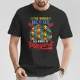 thumbnail image 2 of Autism Baseball T-Shirt – The World Needs All Kinds of Players Tee, Inclusive Sports Awareness Shirt, Neurodiversity Support Apparel, Inspirational Baseball, 2 of 3