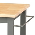 thumbnail image 4 of TMS Mylah 2-Tier Butcher Block Rolling Kitchen Storage Cart with Towel Rack, Charcoal Gray, 4 of 6