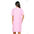 thumbnail image 2 of Dreamcrest Women Short Sleeve Housecoat - Comfortable Loungewear for Sleep and Relaxation (Pink Throttle, Medium), 2 of 4