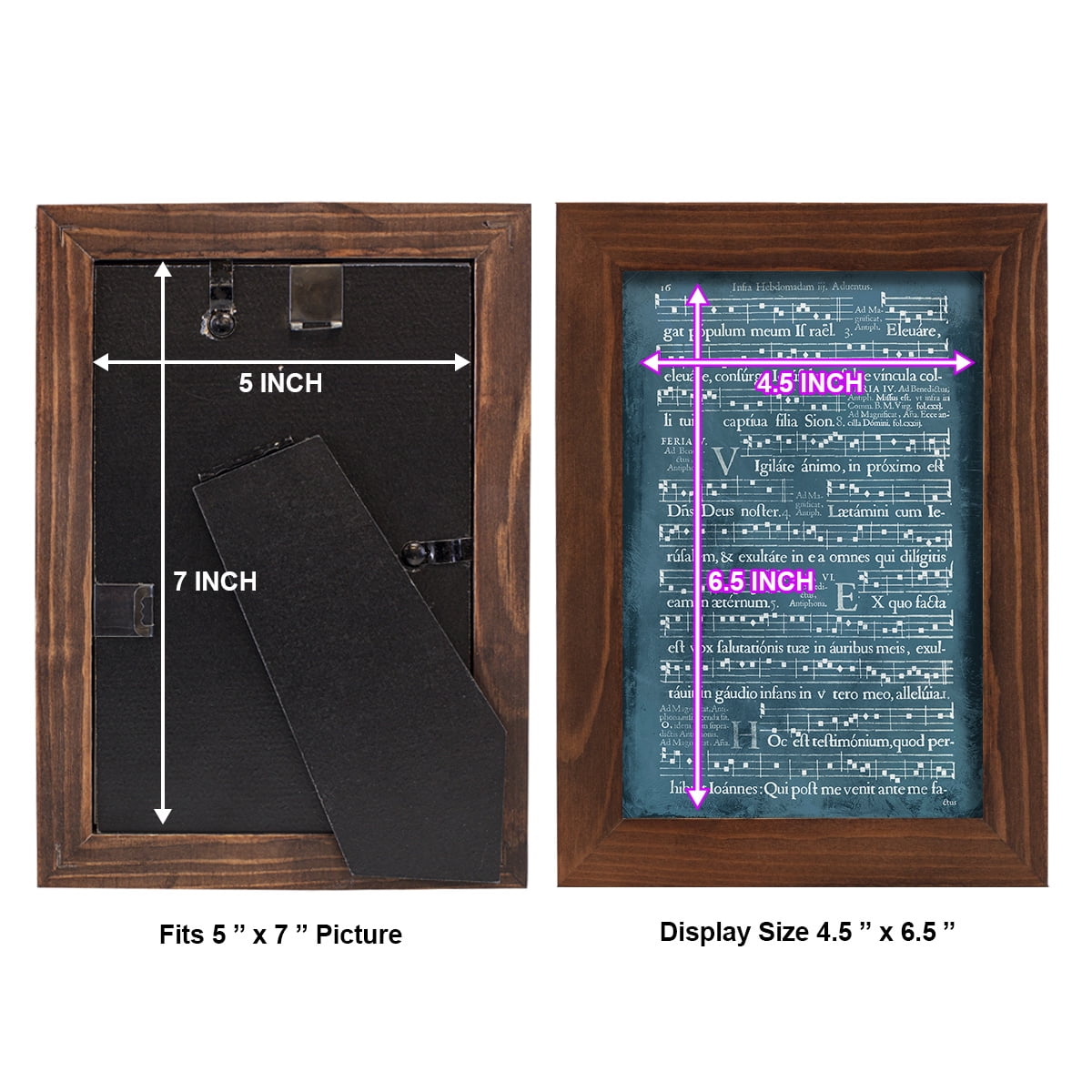 Graphic Songbook I -Framed Print w/glass-Chestnut