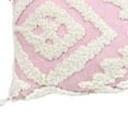 thumbnail image 5 of HomeRoots 13" X 20" Pink And White Textural Abstract Throw Pillow With Tassels, 5 of 6