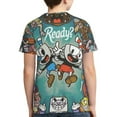 thumbnail image 2 of Cuphead Youth Unisex T-Shirt Crewneck Short Sleeve Double-Sided Print Tee Shirts Top For Boys Girls Kid Teen X-Small, 2 of 6