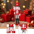 thumbnail image 6 of Nutcracker Christmas Figure Doll Wood Standing Decor Large Festive Ornament for Home Party Display, 6 of 9