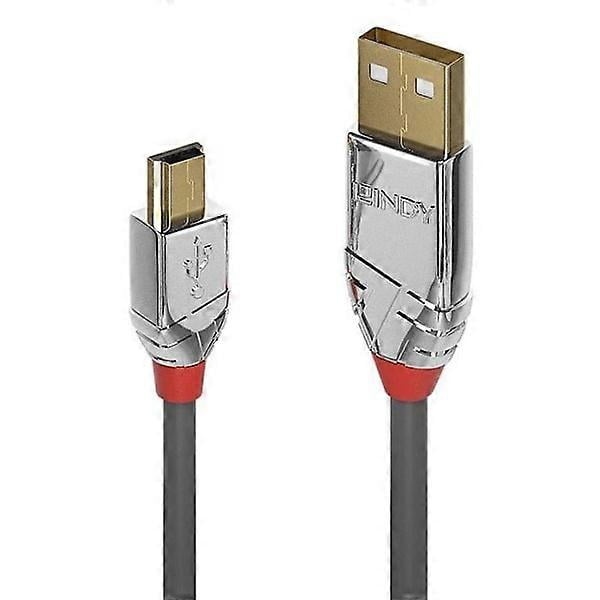 USB cable - Lindy - 36634 - 5 m - USB A to Mini-USB B - 2.0, 480 Mbit/s - Gray
