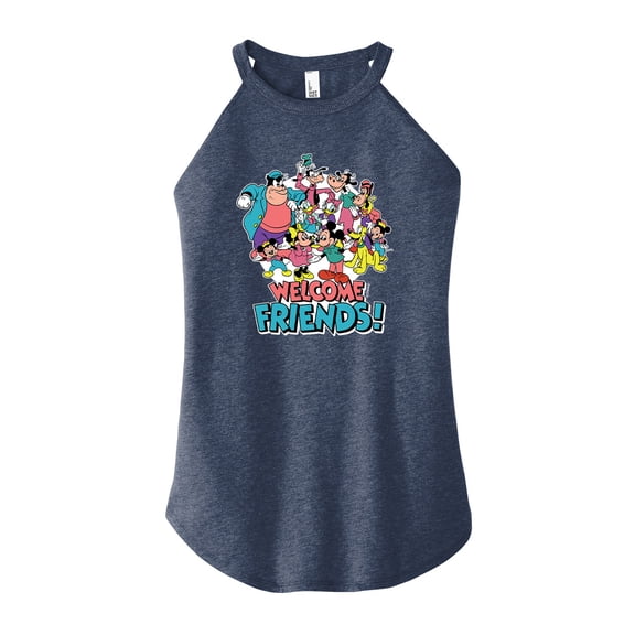 Mickey & Friends - Mickey & Friends Welcome - Juniors High Neck Tank Top