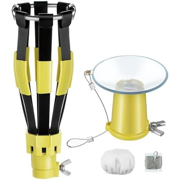 2 Piece Set Light Bulb Changer, Standard Incandescent Bulb Changer and Suction Cup Light Bulb Changer Compatible with DocaPole and Other Standard Threaded Extension Pole (Pole Not Included)