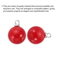thumbnail image 4 of 10mm Faux Pearl Charm Pendants Drops, 100pcs Pearl Beads for Jewelry Making Bracelets Earrings Necklace, Silvery Red, 4 of 5