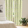 thumbnail image 2 of Ambesonne Funny Sloth Window Curtains, Sketch of Lazy Animal, Each 28" W x 63" L, Green Reseda Green, 2 of 4