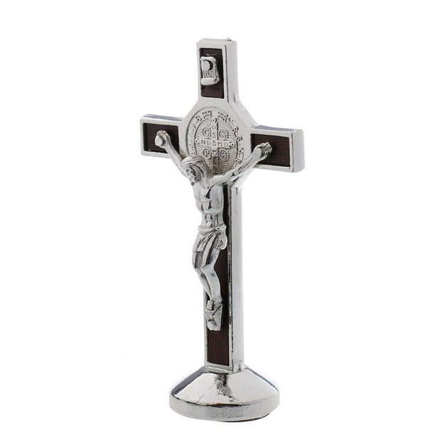 Estatua pequeña de Jesús modelo de crucifijo de 3,5 pulgadas, decoración de para hogar, adorno del salpicadero del coche, amulèto como se describe CUTICAT Crucifijo Cruz Adorno Decoración