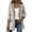 Beige, variant on Oversized Denim Jacket Women, Cool Color Block Patchwork Jacket with Pockets, Casual Oversized Cardigan for Women Fall and Spring Daily Wear