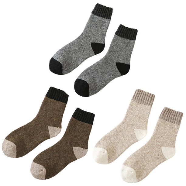Toystoory 3 pares de calcetines de lana de invierno gruesos y cálidos calcetines de punto acogedores calcetines de lana calcetines casuales para hombres y Juegos de servir café y té Toystoory HA039141-00
