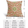 thumbnail image 5 of Orange Green Boho Pillow Covers 16 X Inch Bohemian Ethnic Carpet Style Vintage Flower Print Fall Decorative Throw Pillows Outdoor Linen Cushion Case Farmhouse Decor Set of 2, 5 of 6