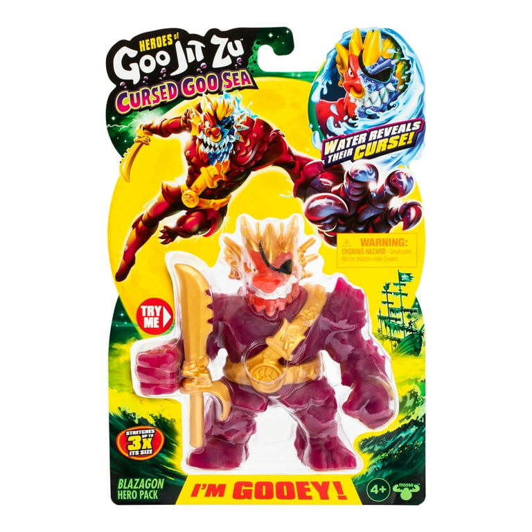 Goo Jit Zu Cursed Goo Sea Blazagon Hero Pack, Super Stretchy