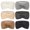 6 Pcs: White, Black, Khaki, Light Gray, Light Beige, Dark Gray, variant on 6 Pcs Knit Ear Warmer Headband for Women Fuzzy Wool Fleece Lined Elastic Turban Head Wrap Winter Accessories for Women Cold Weather
