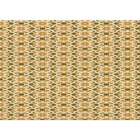 Ahgly Company Machine Washable Indoor Rectangle Transitional Brown Gold Area Rugs, 2' x 5'