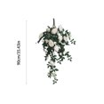 thumbnail image 3 of Flores colgantes de cesta de rosas artificiales para decoración tanto en exteriores como en interiores con enredaderas artificiales Arreglo floral de seda sin mantenimiento, 3 of 6