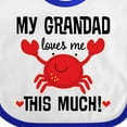thumbnail image 4 of Inktastic Grandad Loves Me Grandchild Crab Boys or Girls Baby Bib, 4 of 4