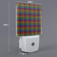 thumbnail image 2 of Honeii Rainbow Houndstooth Print LED Night Light with Light Sensor, Night Lights Plug Into Wall,Ideal for Bedrooms and Hallways-US, 2 of 7