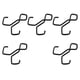 thumbnail image 1 of 5 ganchos dobles portátiles, resistentes, de 6,3 x 6,1 cm, ligeros para diversas necesidades, negros, antideslizantes y versátiles., 1 of 9