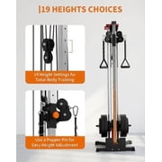 Memoryfield Wall Mount Cable Machine Dual Pulley Cable Crossover, 19 Positions, 400 lb Capacity, Home Gym Strength Training