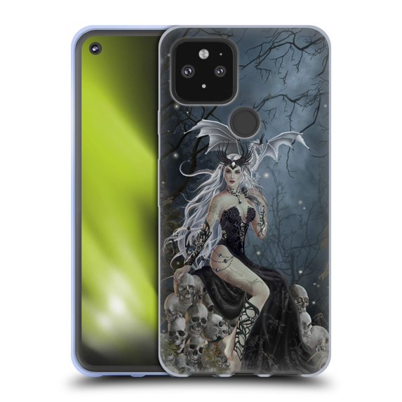 Head Case Designs Officially Licensed Nene Thomas Gothic Mad Queen Of Skulls Dragon Soft Gel Case Compatible with Google Pixel 5 5G