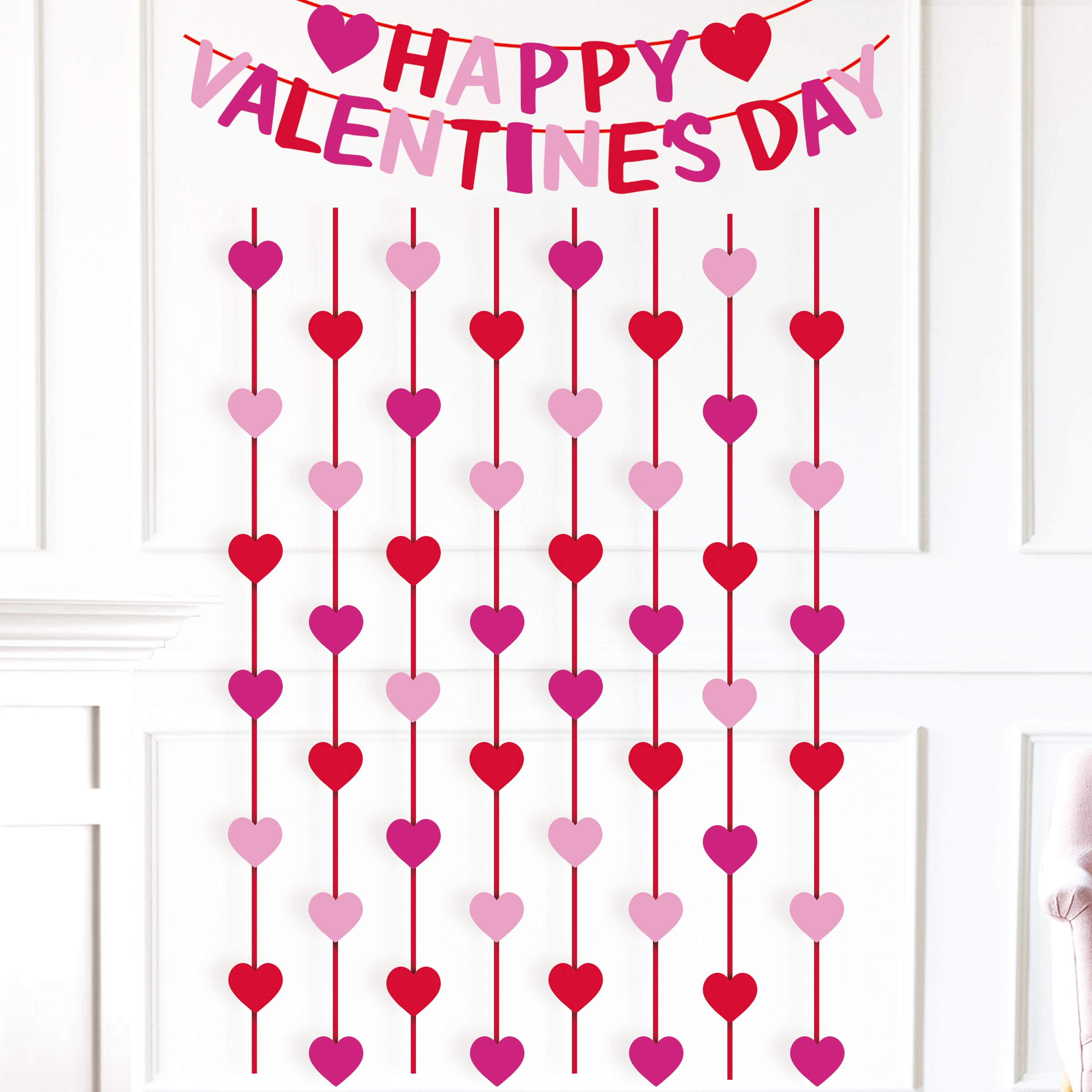 WAY TO CELEBRATE! Way To Celebrate Valentine 10ct Paper and Plastic Decorating Kits, 5ft L and 6ft H