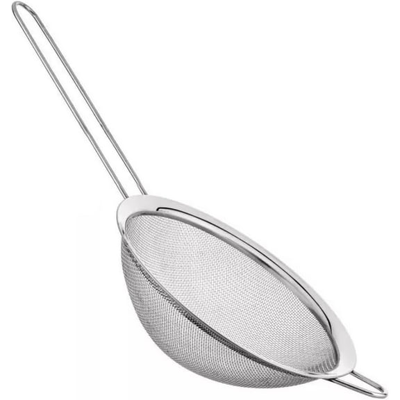 Stainless Steel Fine Mesh Strainer,Food Strainer,Premium Colander Sieve Filter Sifter Riddle Griddle for Kitchen Rice Juice Quinoa Food Flour Baking,6.3''