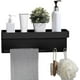 thumbnail image 2 of Black Shower Shelf, No Drilling Shower Shelf With Towel Rail And Hook, Aluminum, Rust Proof, For Bathroom And Kitchen, 2 of 5