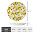 thumbnail image 2 of Daiia Blue White Plaid Sunflower Printed Pattern Ceramic Plate Dinner Plates Bone China Decorative Plates with Display Stand Art Ceramic Ornaments for Wall Hanging Decoration-7in, 2 of 6