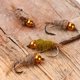 thumbnail image 5 of Naiovety Anzuelo de mosca de felpa con cebo de conejo esencial para pesca con corriente de Metal, materiales de mordida efectiva, 6 uds. Pescar color oliva doce, 5 of 6