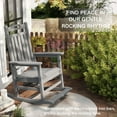 thumbnail image 2 of AreShark Outdoor Rocking Chair, All Weather Resistant Patio Rocking Chair, HDPE Porch Rocker for Deck, Balcony, 380lbs, Gray, 2 of 8