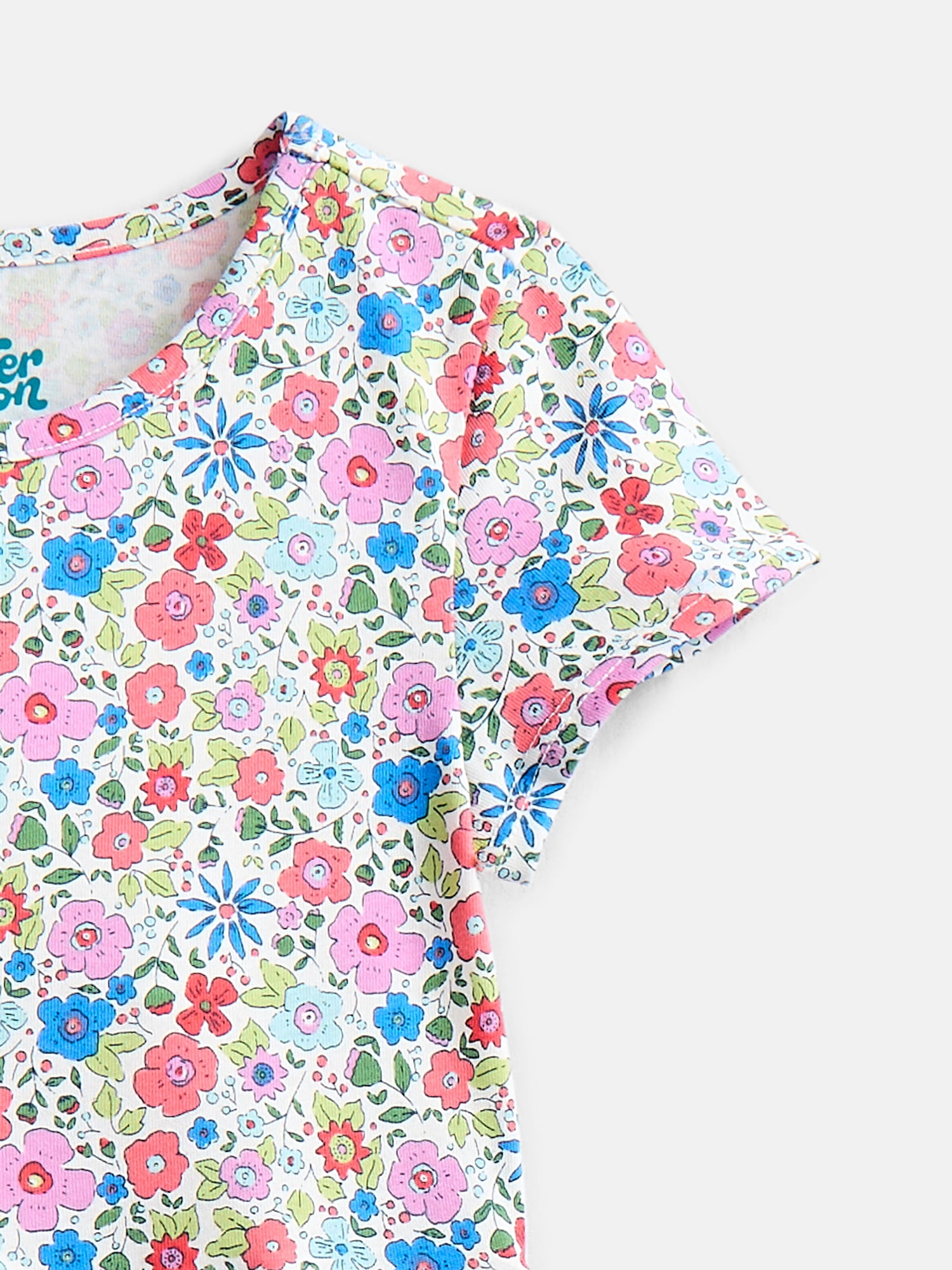 Wonder Nation Little Girls and Big Girls Play Dress with Short Sleeves and Shorts Set, 2 Piece, Sizes XS-XXL