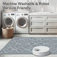 thumbnail image 5 of ODIKA 4'x6' Machine Washable Non-Slip Area Rug, Lattice Motif Contemporary High Traffic Rug, Gray, 232689, 5 of 7