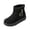 Black, variant on EKVAHL Women’s Walking Shoes Platform Winter Ankle Boots, Soft Faux Suede Upper Warm Lined Short Booties, Adjustable Metal Buckle Decor, Non‑Slip Thick Sole Footwear