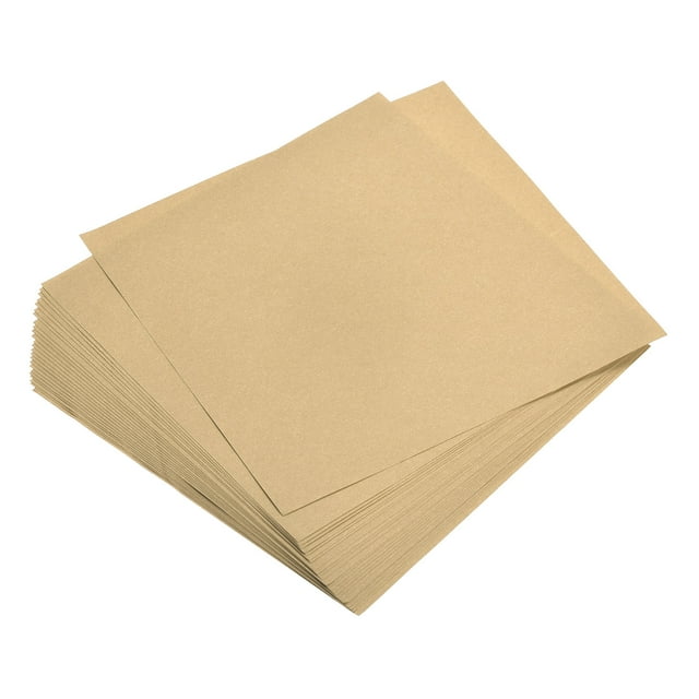 Unique Bargains 25 Sheets 8x8 Inch Origami Paper Double Sided Khaki Square Sheet for Art Craft Project, Beginners