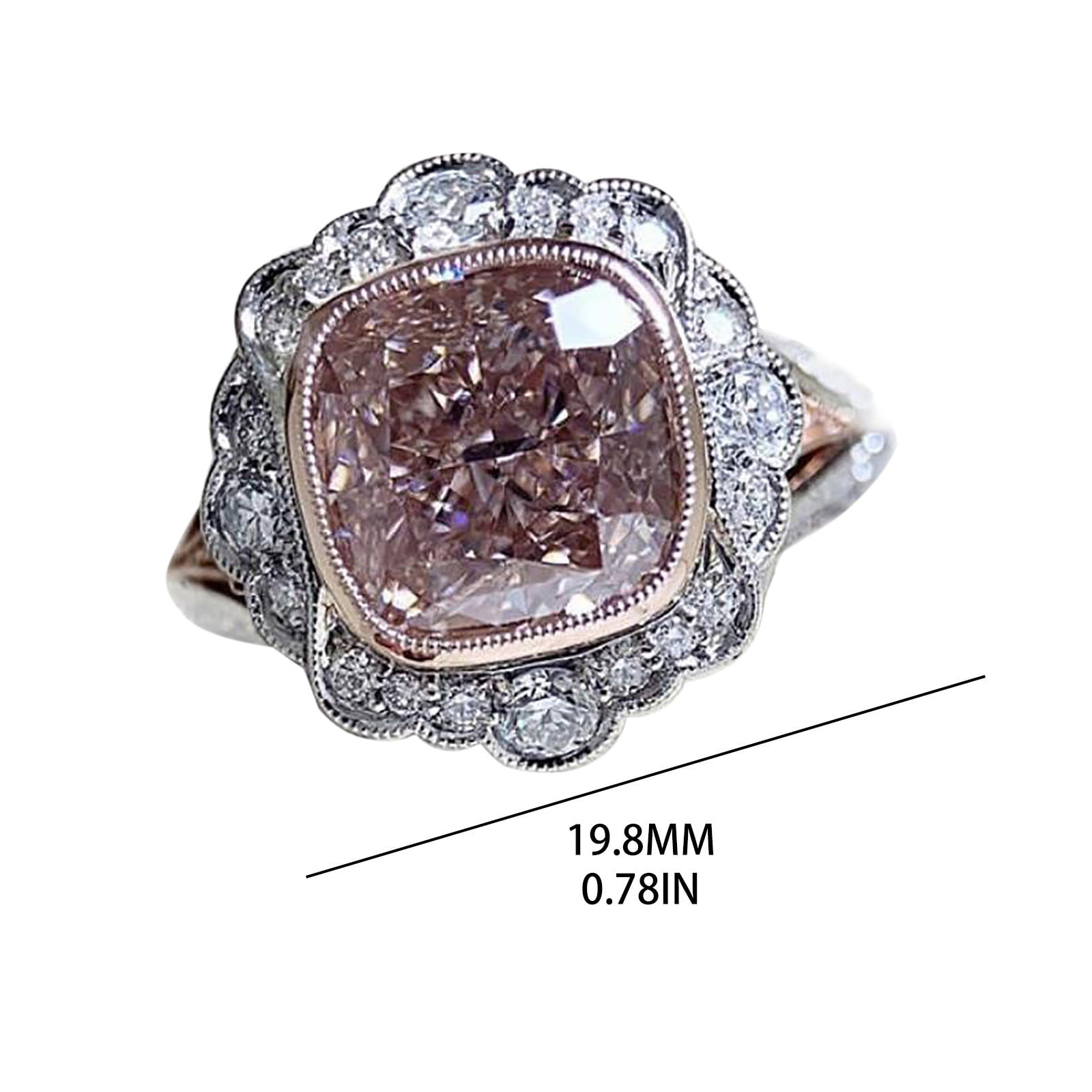 Details about   Slice Rose Cut Pave Diamond Victorian Styel 925Silver Ring Wedding Gift For Wife 