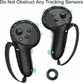 thumbnail image 3 of GJX Controller Grips Compatible with Meta Quest 3S Quest 3 Controllers Straps Knuckle Hand Strap with Battery Opening Covers with Thumbsticks Covers Black,Batteries Not Included, 3 of 7