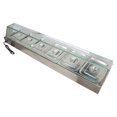 thumbnail image 6 of TECHTONGDA Electric Commercial Bain-marie Buffet Food Warmer Steam Table with Glass Guard 6-Pan, 6 of 8