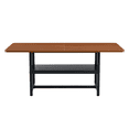 thumbnail image 5 of Tcbosik 71" Long Dining Table with Open Shelf, Modern Kitchen Table with Metal Frame, Easy Assembly, Walnut, 5 of 10