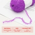 thumbnail image 2 of 2 Skeins 109 Yards Scrubbie Yarn, Sparkle Yarn Polyester Scrubbie Sparkle Glass for Dishcloths Crocheting Knitting DIY Crafts Blanket Rug Sweater Scarf Hat, Rose Purple, 2 of 6