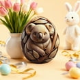 thumbnail image 1 of Los huevos de Pascua de resina tallada con tallas de animales son perfectos como regalos de Pascua o artículos decorativos., 1 of 6