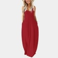 thumbnail image 2 of Youmylove Robes Maxi d'Été pour Femmes Robe Longue Unie à Col Rond Manches Longues Patchwork Mode Confortable Robe d'Invité de Mariage, 2 of 6